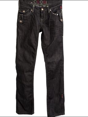 COOGI Bling Jeans G-1969-1 Vintage Peace 24x33 Unique Tall Slim 1/2